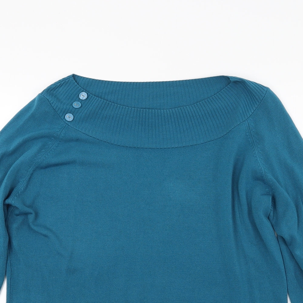 Marks and Spencer Womens Blue  Knit Pullover Jumper Size 16