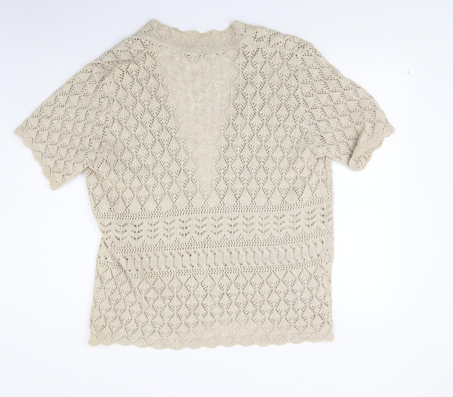 Isle Womens Beige  Knit Cardigan Jumper Size 18