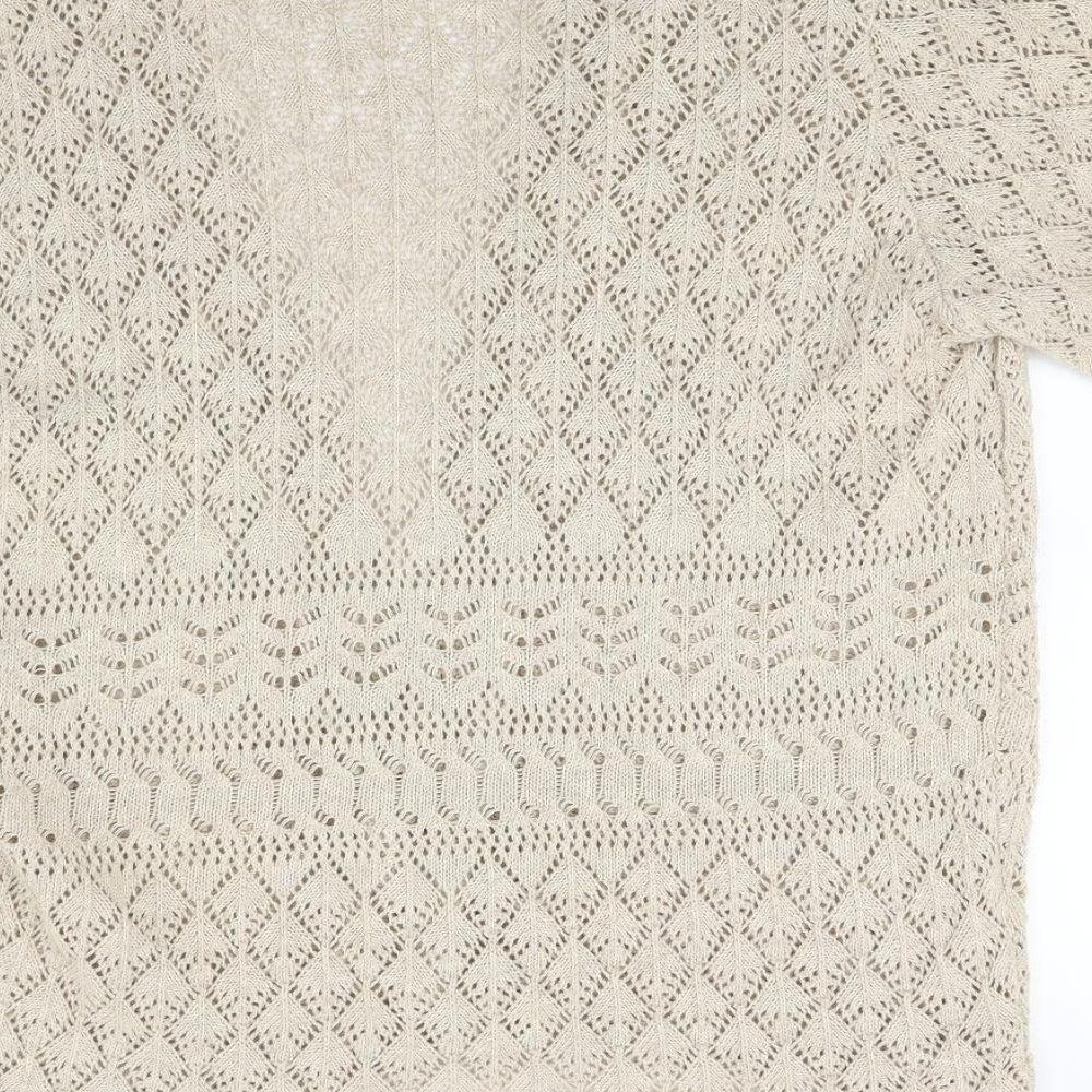 Isle Womens Beige  Knit Cardigan Jumper Size 18