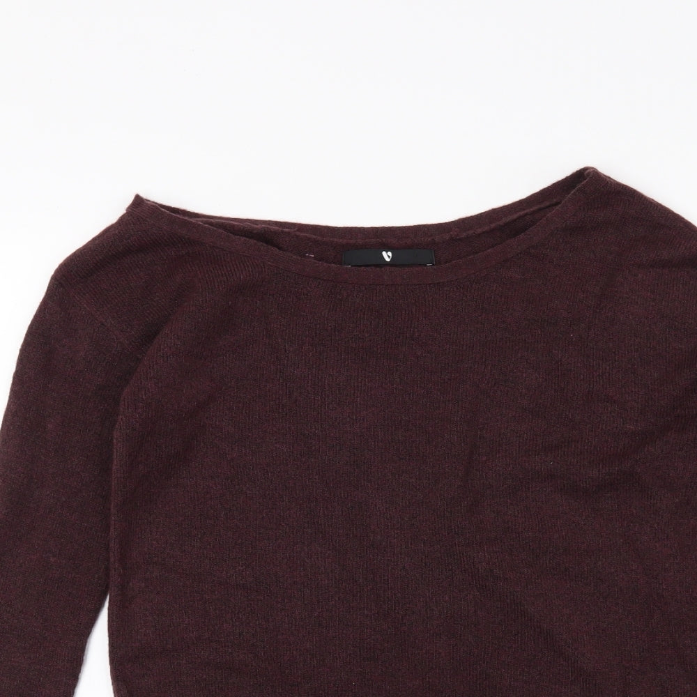 Very Womens Red  Knit Tunic Jumper Size 10