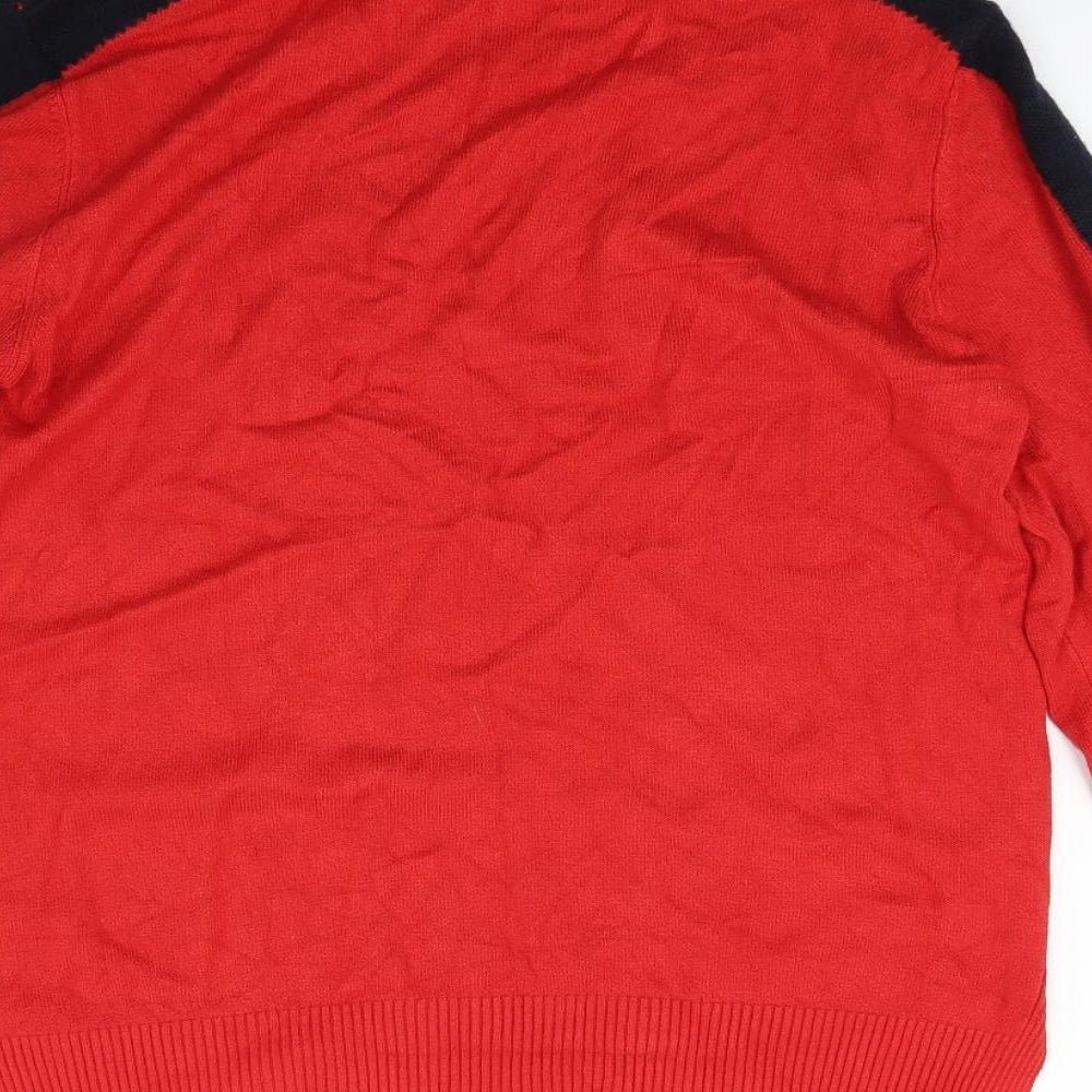 Marks and Spencer Mens Red  Knit Pullover Jumper Size M
