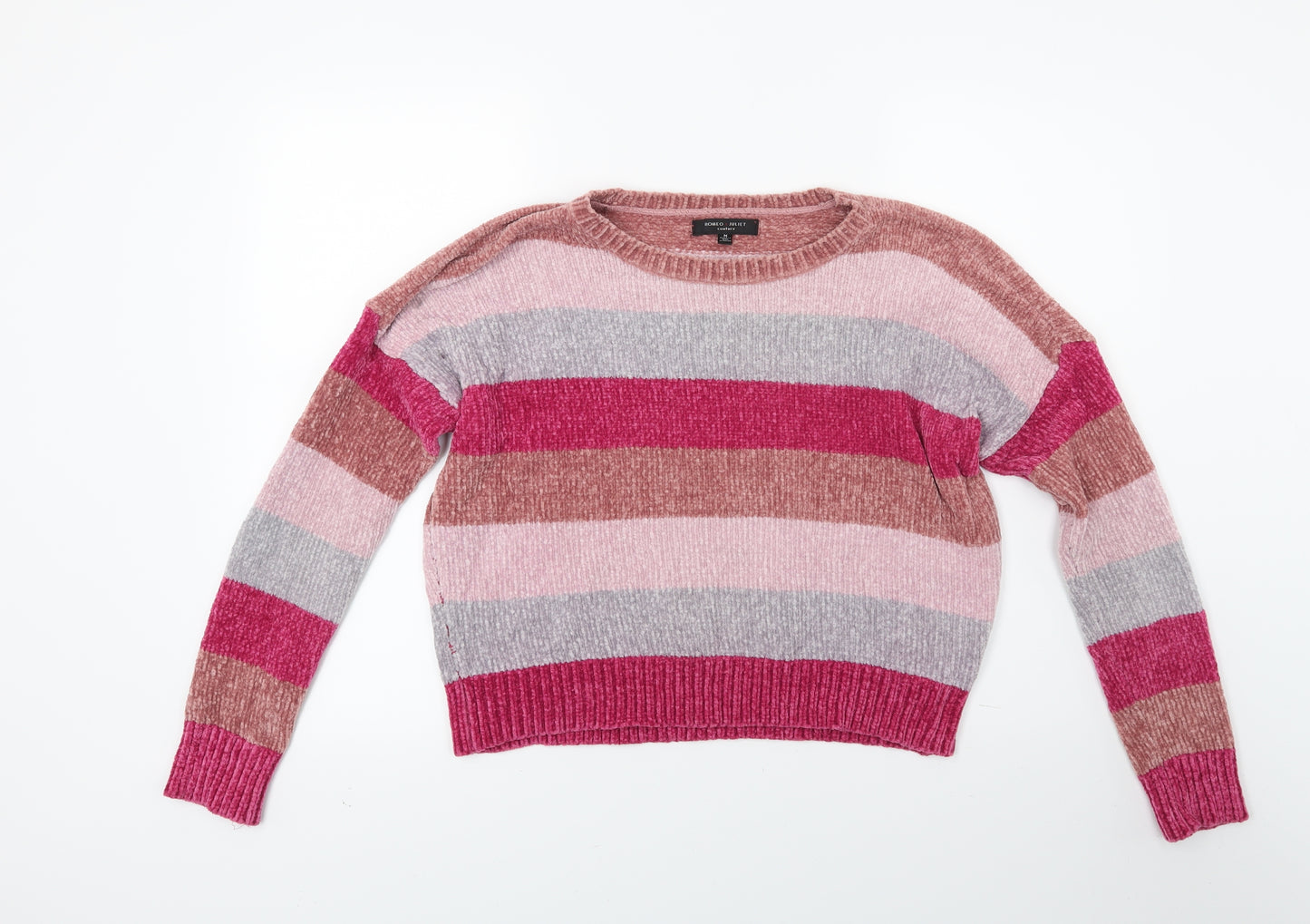 Romeo Juliet Womens Multicoloured Striped  Pullover Jumper Size M