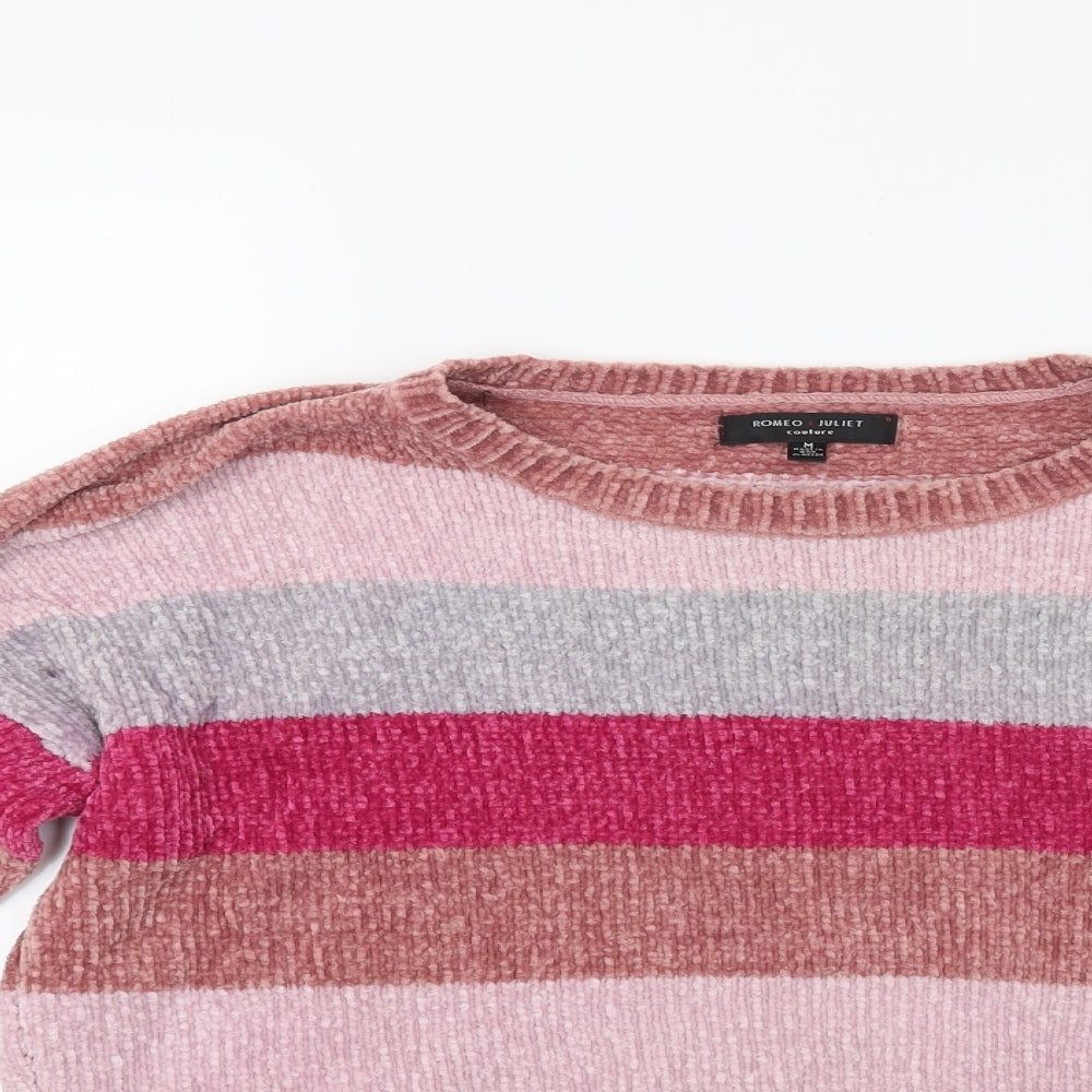Romeo Juliet Womens Multicoloured Striped  Pullover Jumper Size M