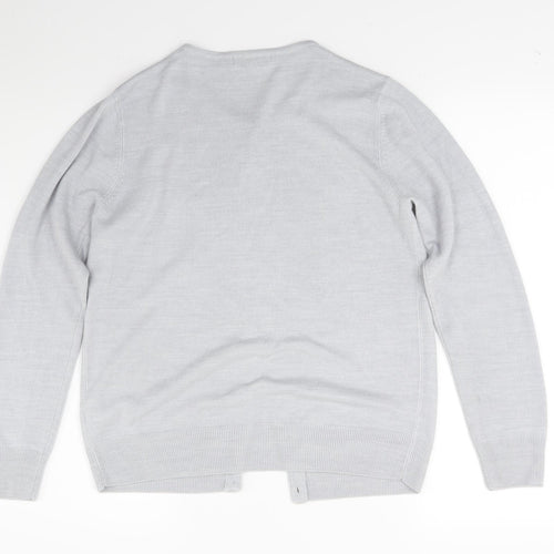 Marks and Spencer Womens Grey  Knit Cardigan Jumper Size 10
