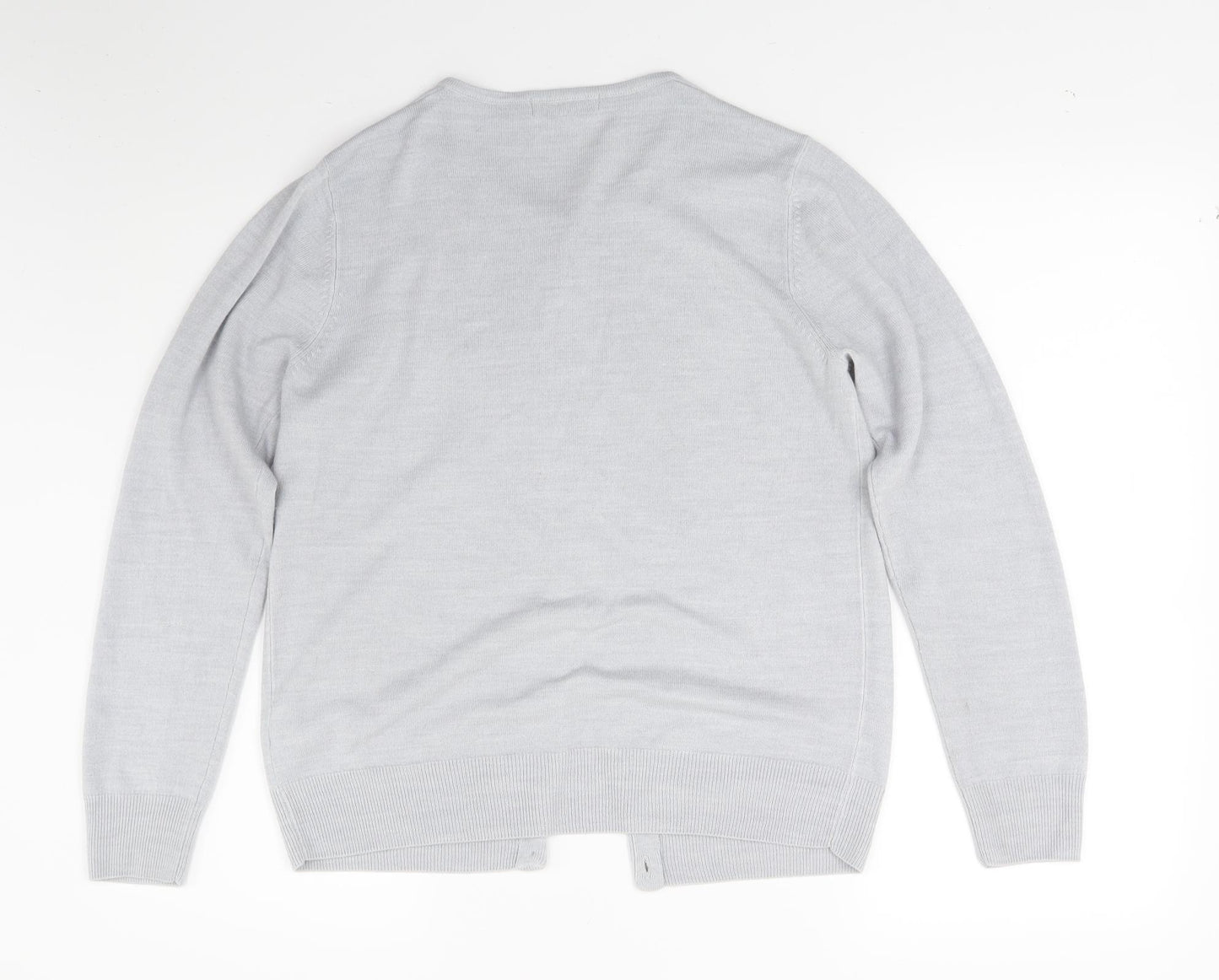 Marks and Spencer Womens Grey  Knit Cardigan Jumper Size 10