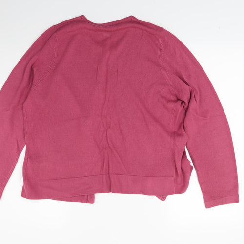 Marks and Spencer Womens Pink  Knit Cardigan Jumper Size 18