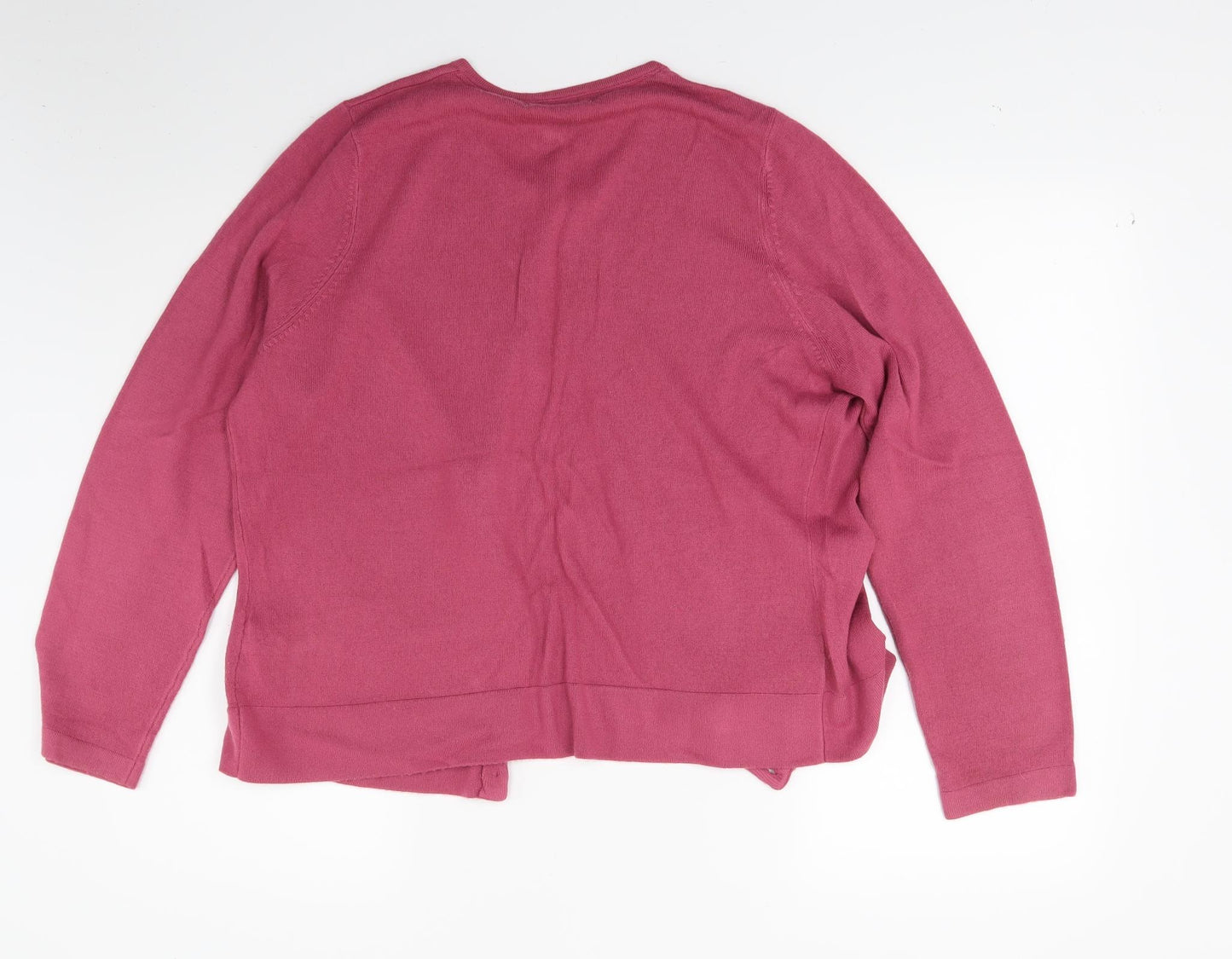 Marks and Spencer Womens Pink  Knit Cardigan Jumper Size 18