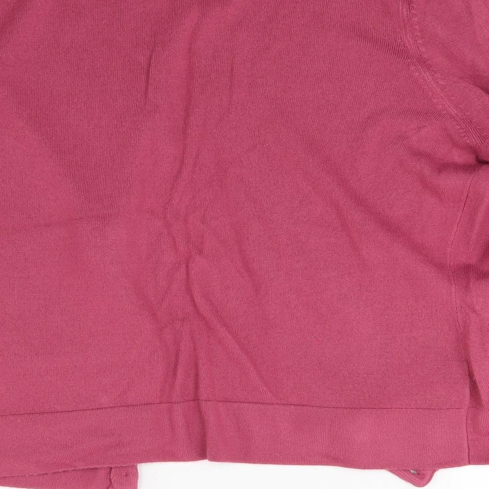 Marks and Spencer Womens Pink  Knit Cardigan Jumper Size 18