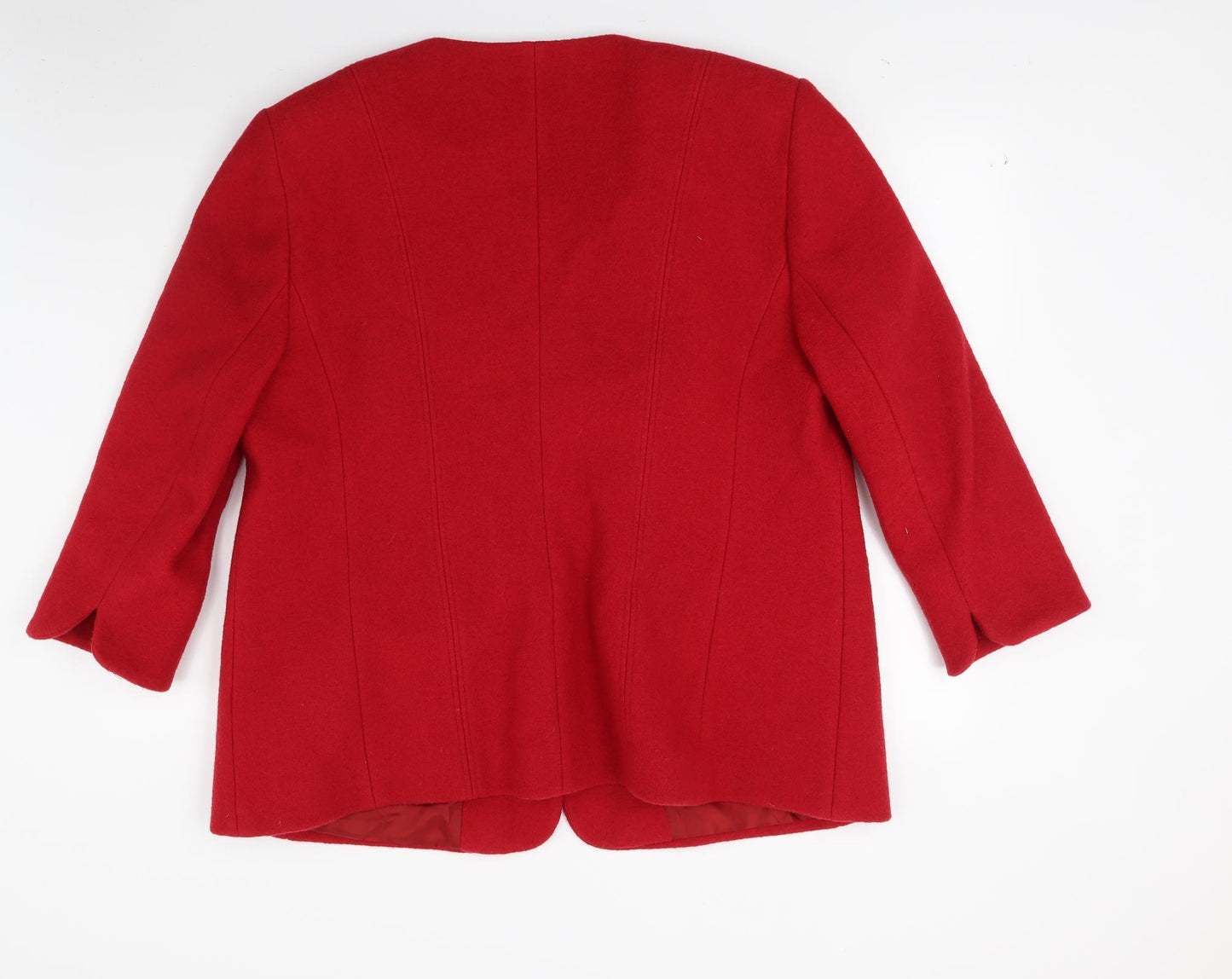 LUCIA Womens Red  Rayon Jacket Coat Size 18