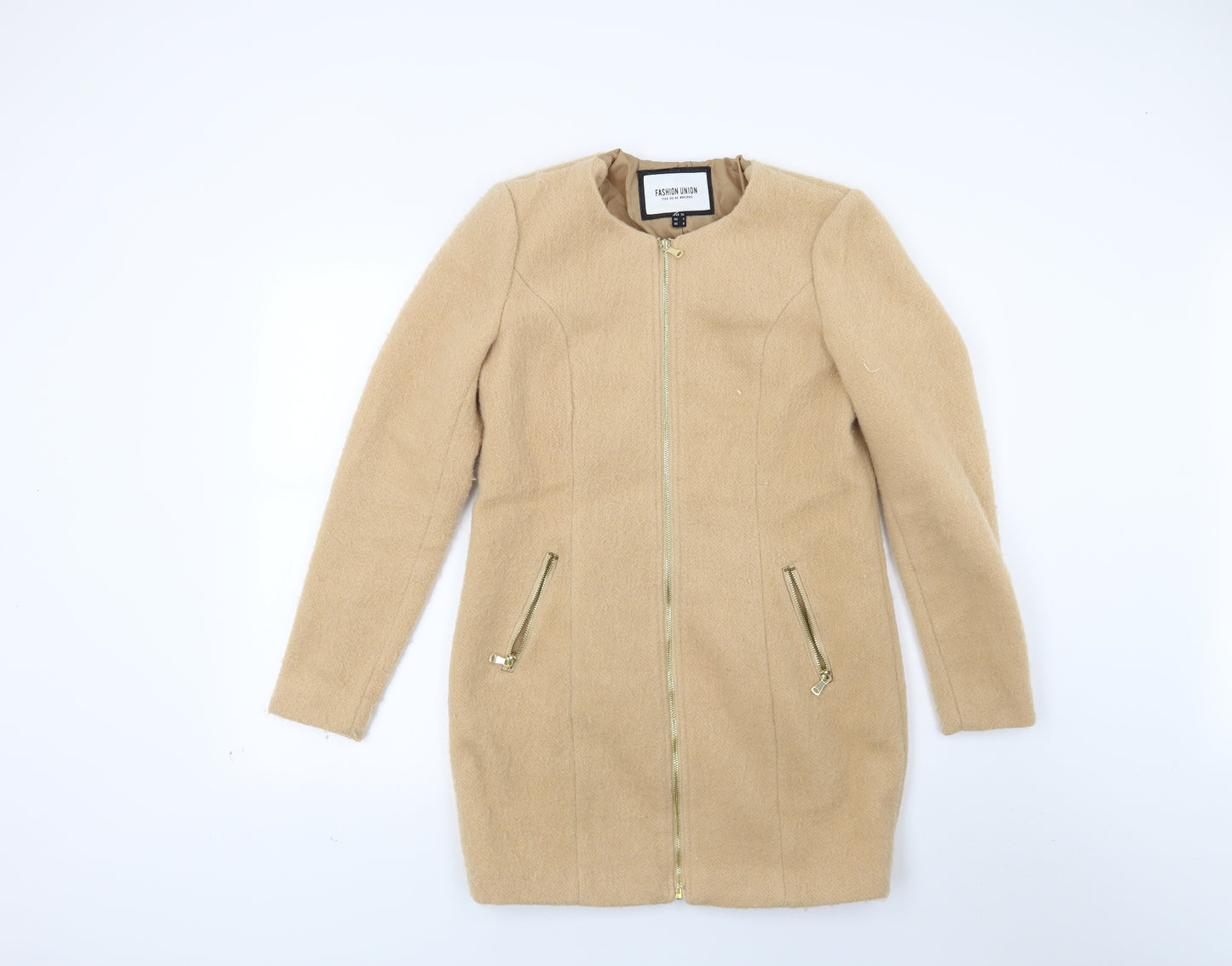 fasion union Womens Beige   Overcoat Coat Size 8