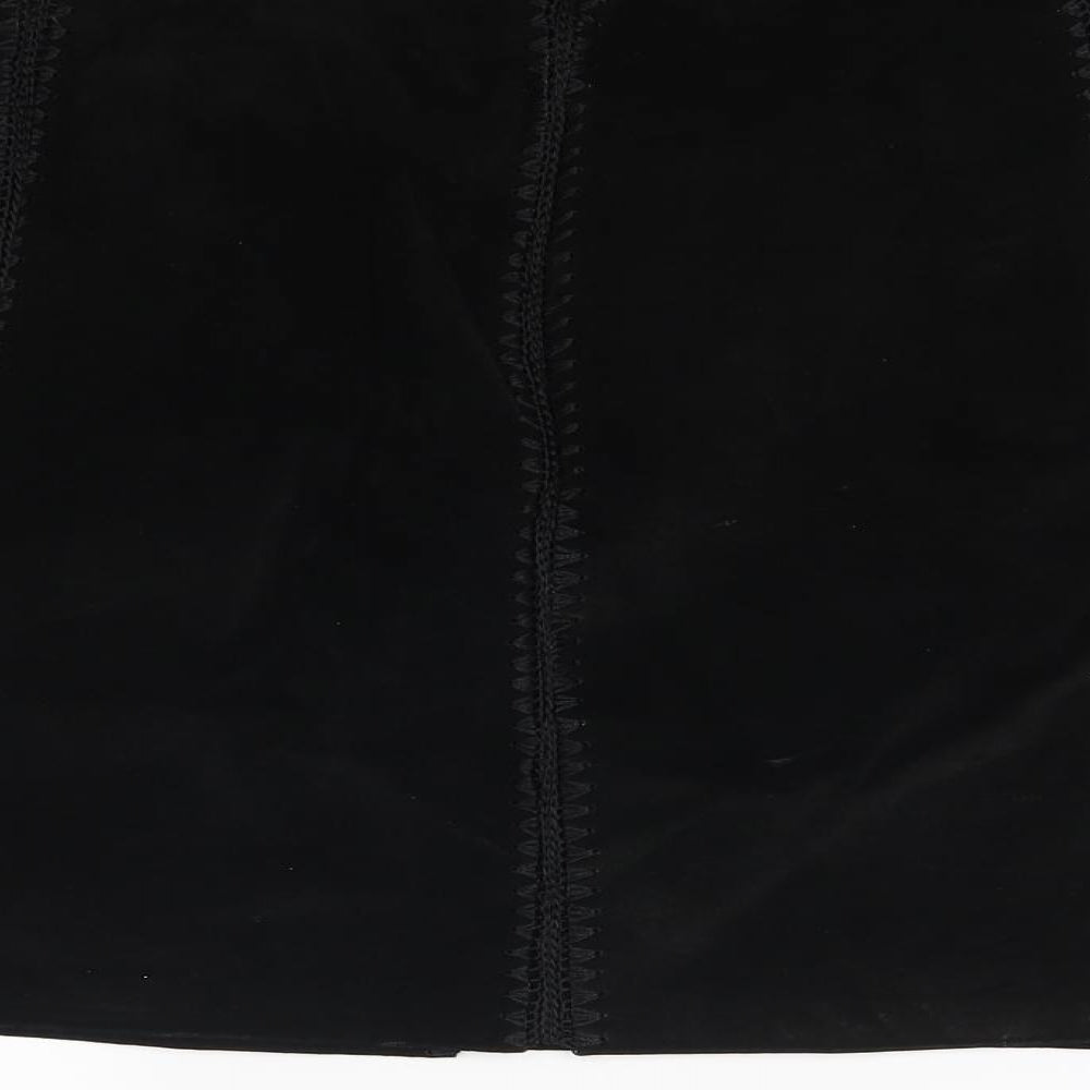Milan Leather Womens Black   Mini Skirt Size 31 in