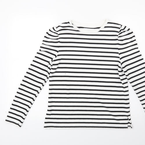Primark Womens White Striped  Pullover Jumper Size M