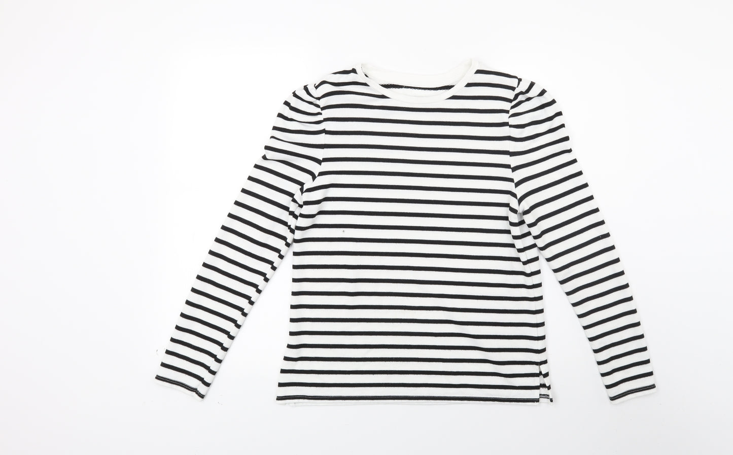 Primark Womens White Striped  Pullover Jumper Size M