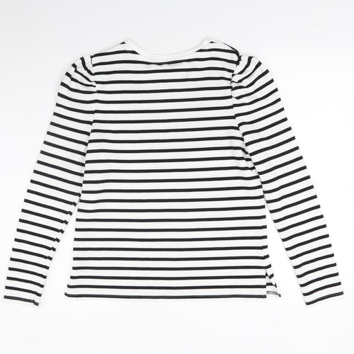 Primark Womens White Striped  Pullover Jumper Size M