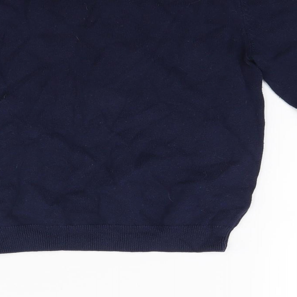 H&M Girls Blue  Knit Pullover Jumper Size 6-7 Years  - Hearts