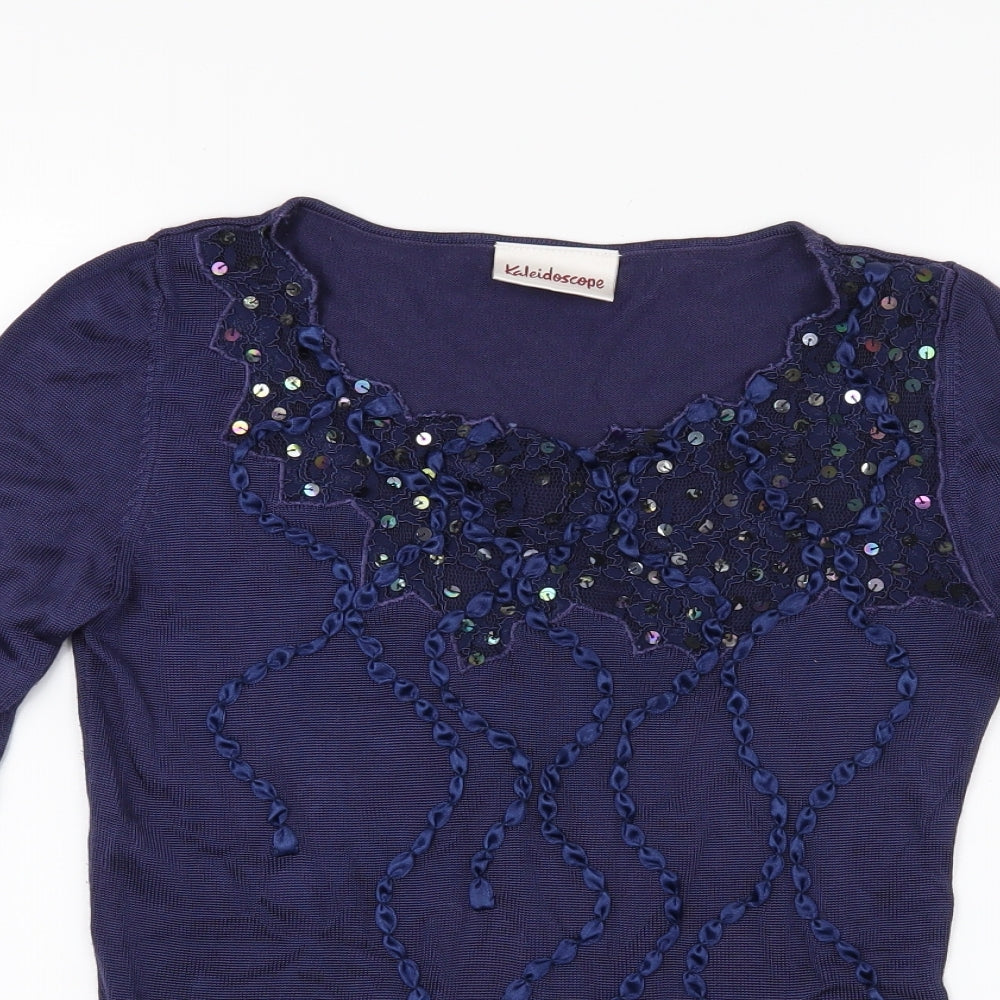 Kaleidoscope Womens Blue   Pullover Jumper Size 10
