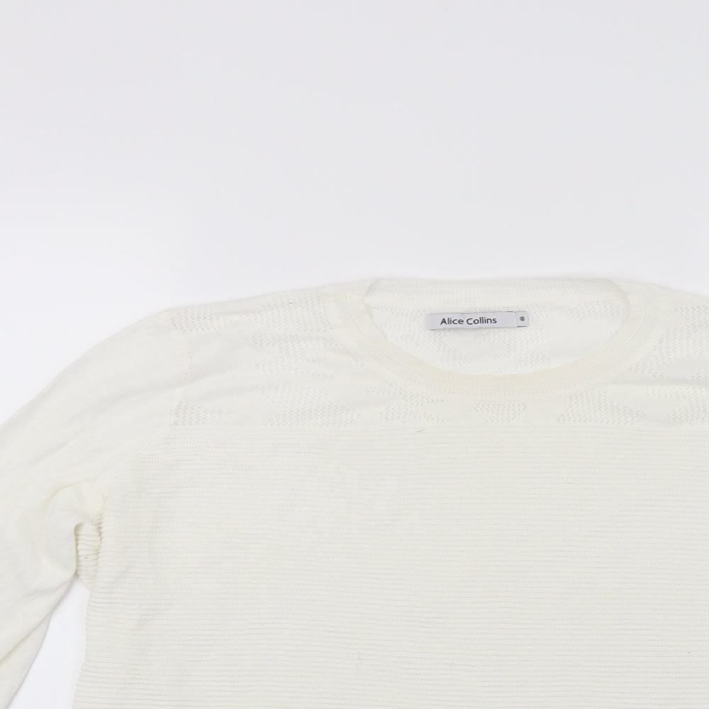 Alice collins Womens White   Pullover Jumper Size 16