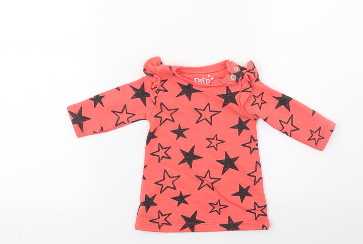 F&F Girls Red A-Line Size 0-3 Months - Stars