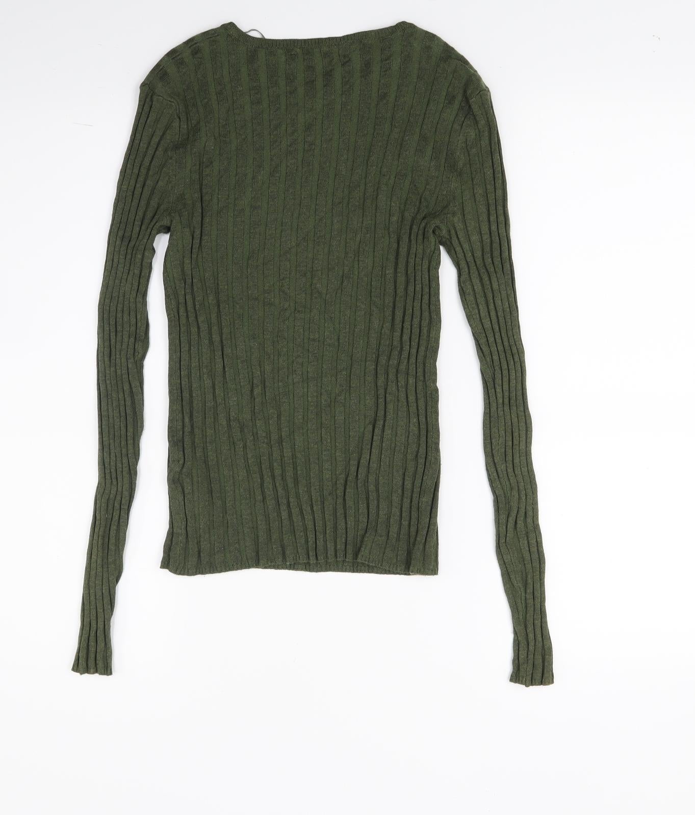 New Look Womens Green  Knit Pullover Jumper Size 6