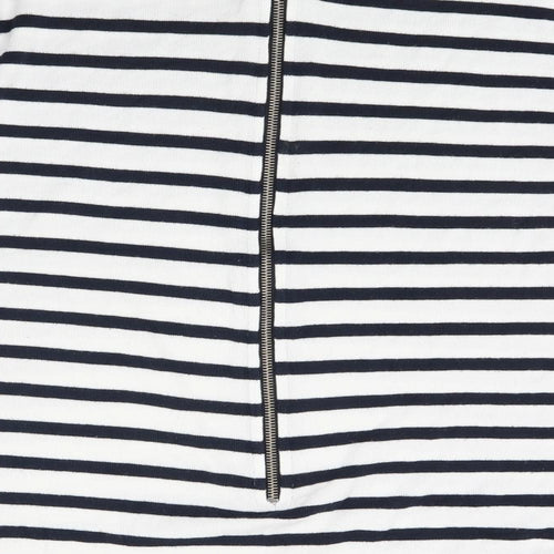 Atmosphere Womens White Striped Knit Tunic Jumper Size S
