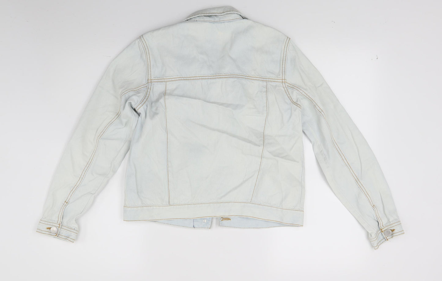 NEXT Girls Blue Floral Denim Jacket Coat Size 13 Years