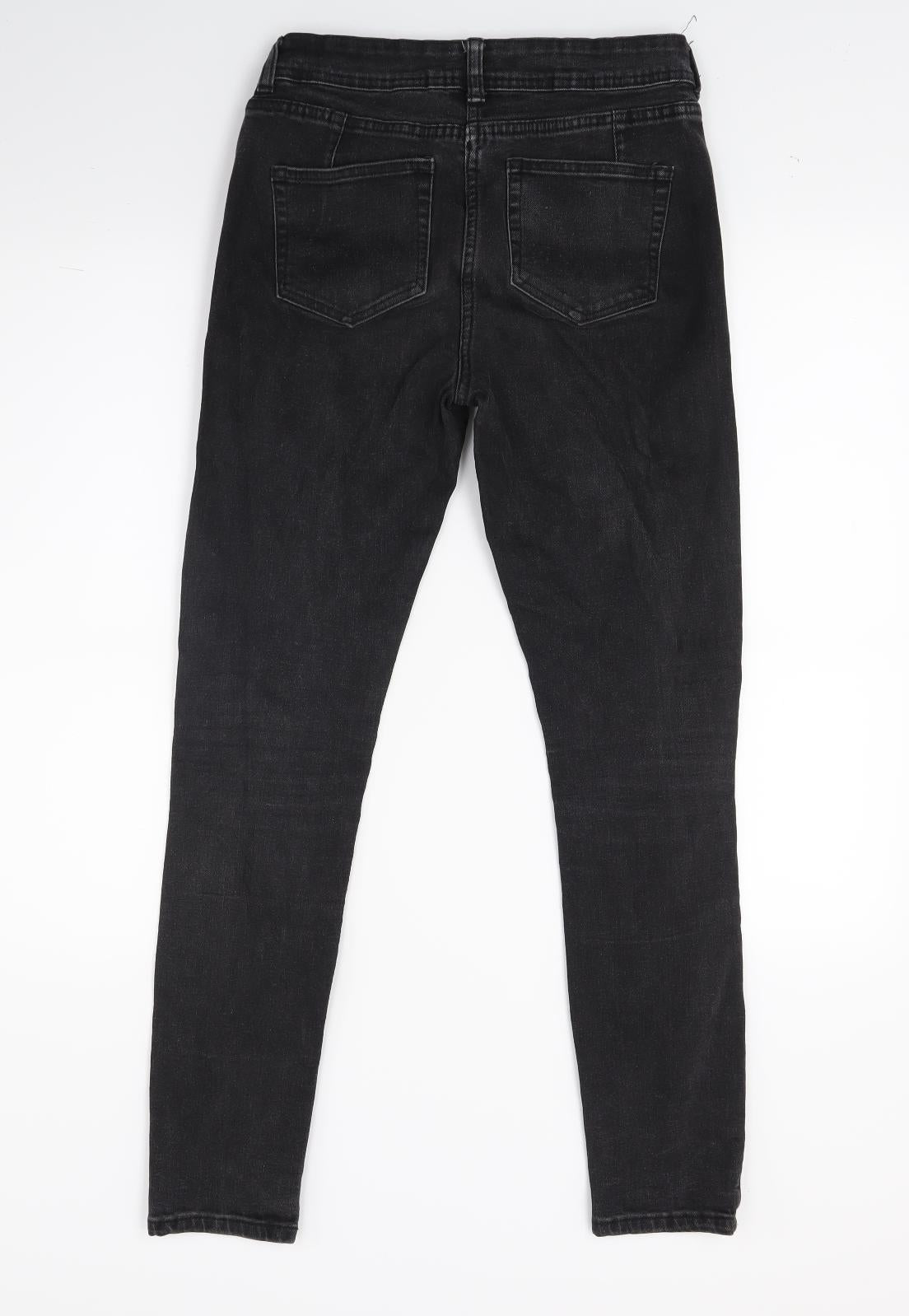 NEXT Womens Black  Denim Mom Jeans Size 8 L26 in