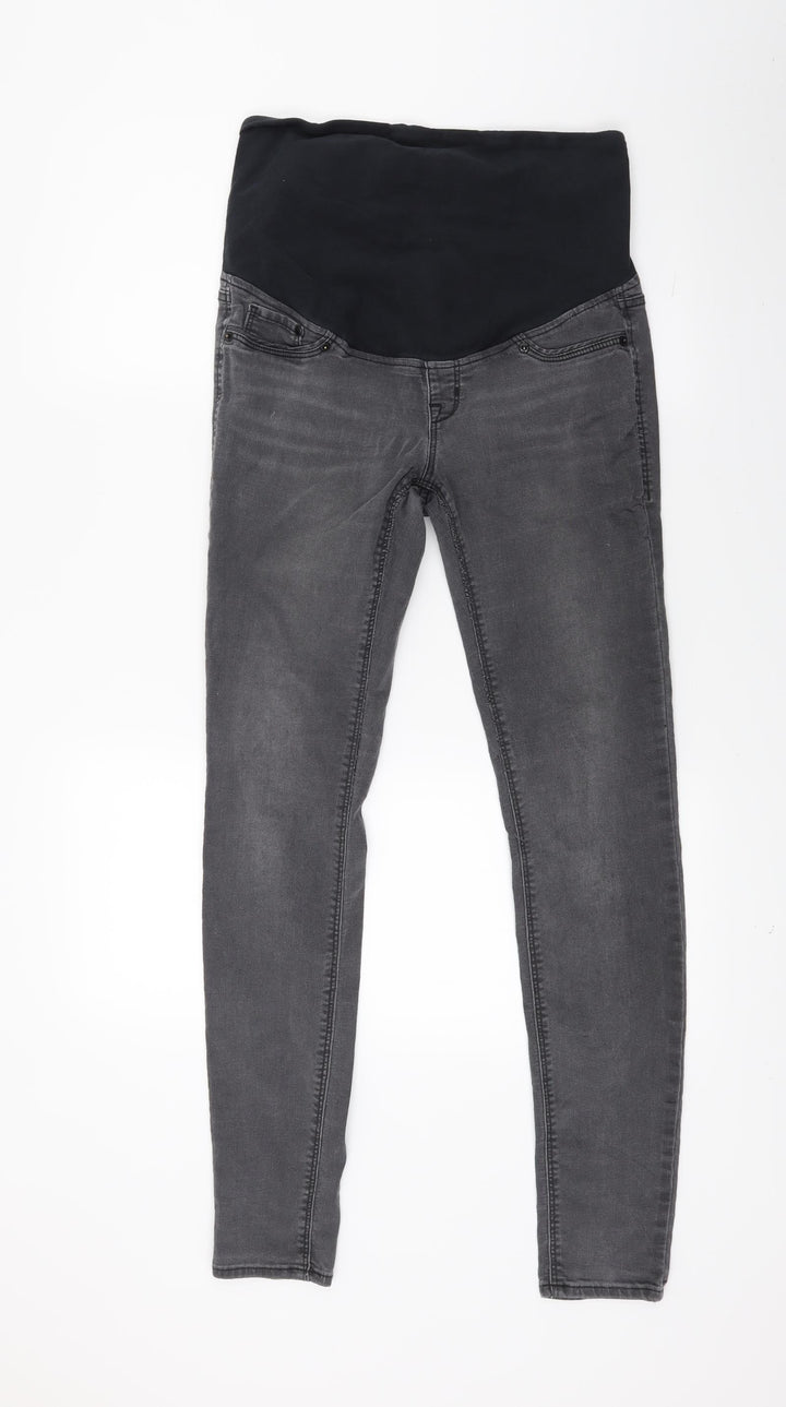 New Look Womens Grey Denim Skinny Jeans Size 8 L27 in