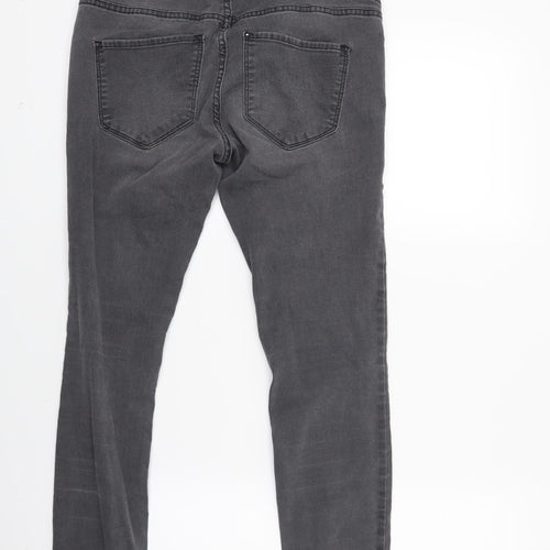 New Look Womens Grey  Denim Skinny Jeans Size 8 L27 in
