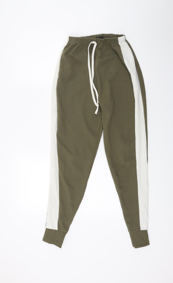 PRETTYLITTLETHING Womens Green Jogger Trousers Size 6 L26 in