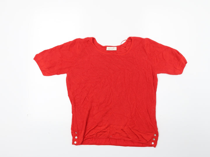 Per Una Womens Red  Knit Pullover Jumper Size 14