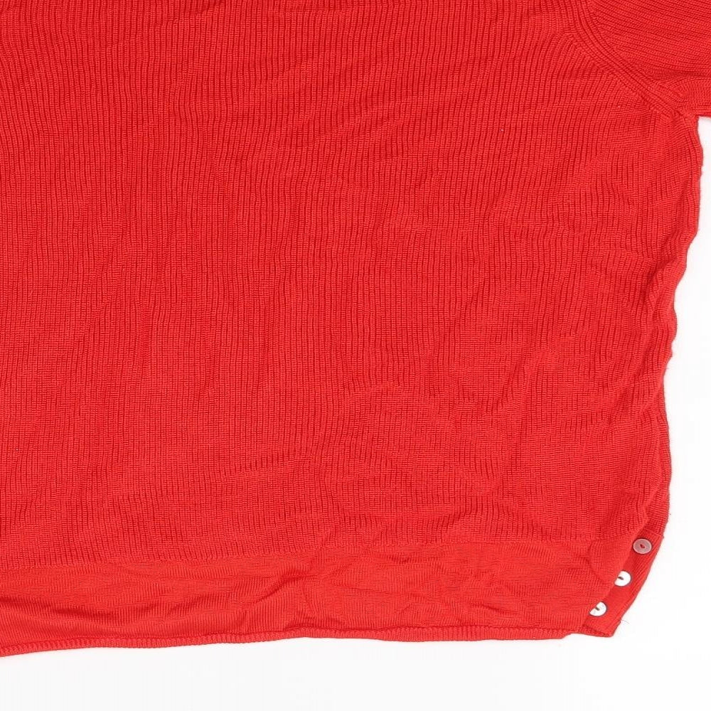 Per Una Womens Red  Knit Pullover Jumper Size 14