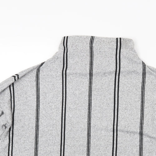 F&F Womens Grey Striped  Pullover Sweatshirt Size 8