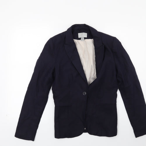 H&M Womens Blue   Jacket Blazer Size 12
