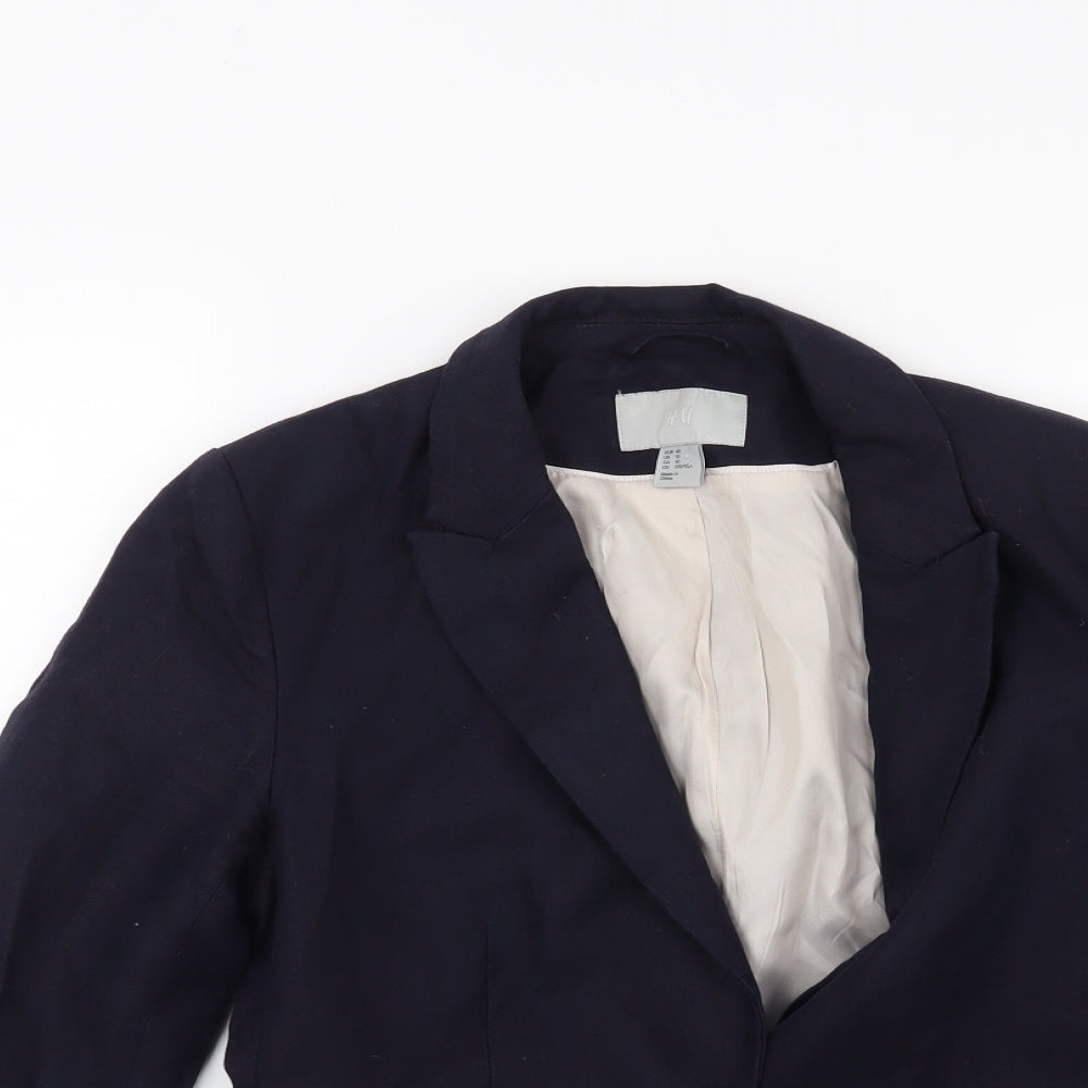 H&M Womens Blue   Jacket Blazer Size 12