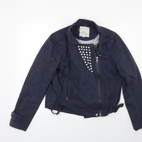 Falmer Womens Blue   Biker Coat Size 14