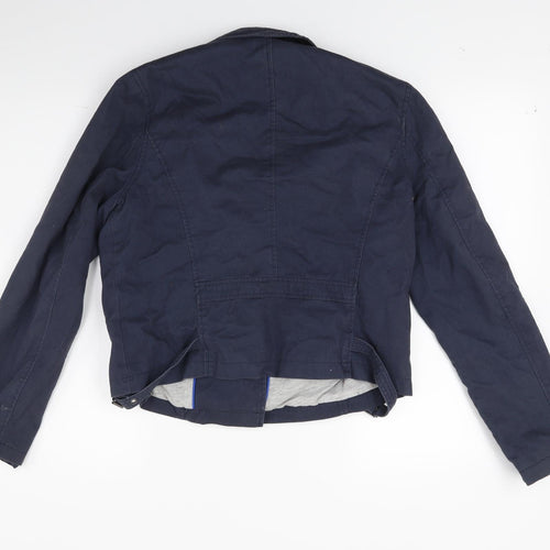Falmer Womens Blue   Biker Coat Size 14