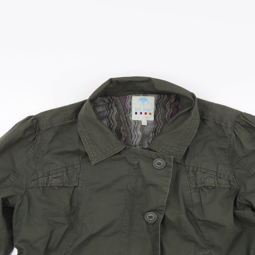 Fat Face Womens Green   Jacket Coat Size 14