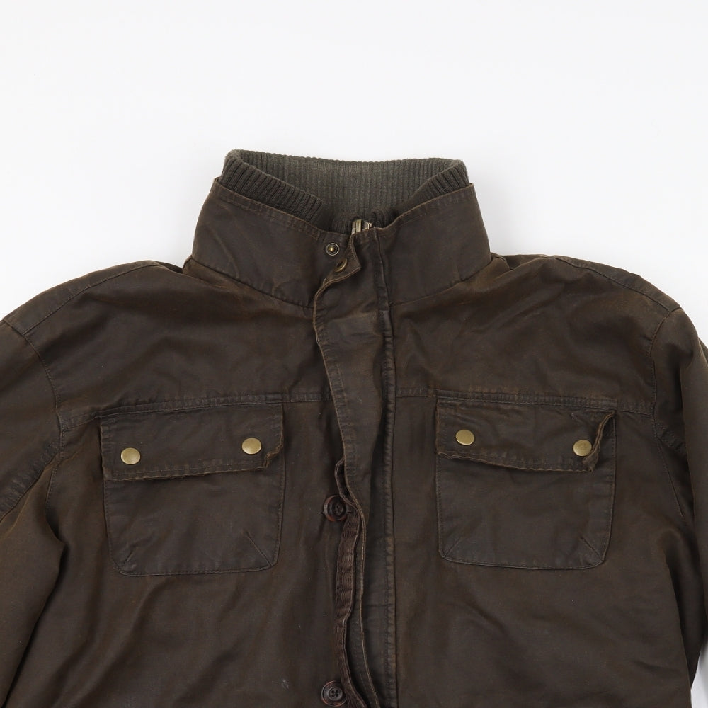 Austin Reed Mens Brown   Jacket Coat Size XL  - waxed Cotton