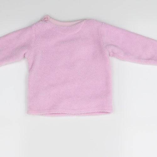 Early days Baby Pink  Flannel Pullover Jumper Size 12-18 Months  - Monkey