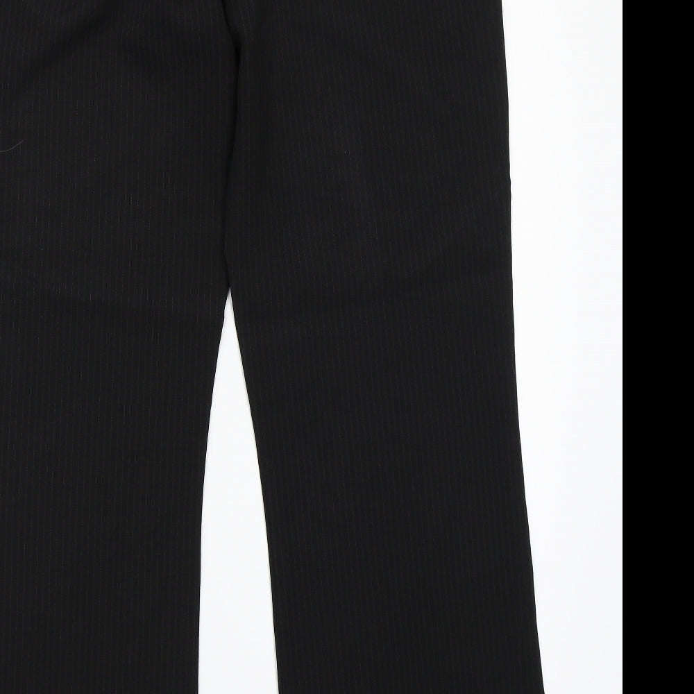 Primark Womens Black Striped  Trousers  Size 14 L30 in