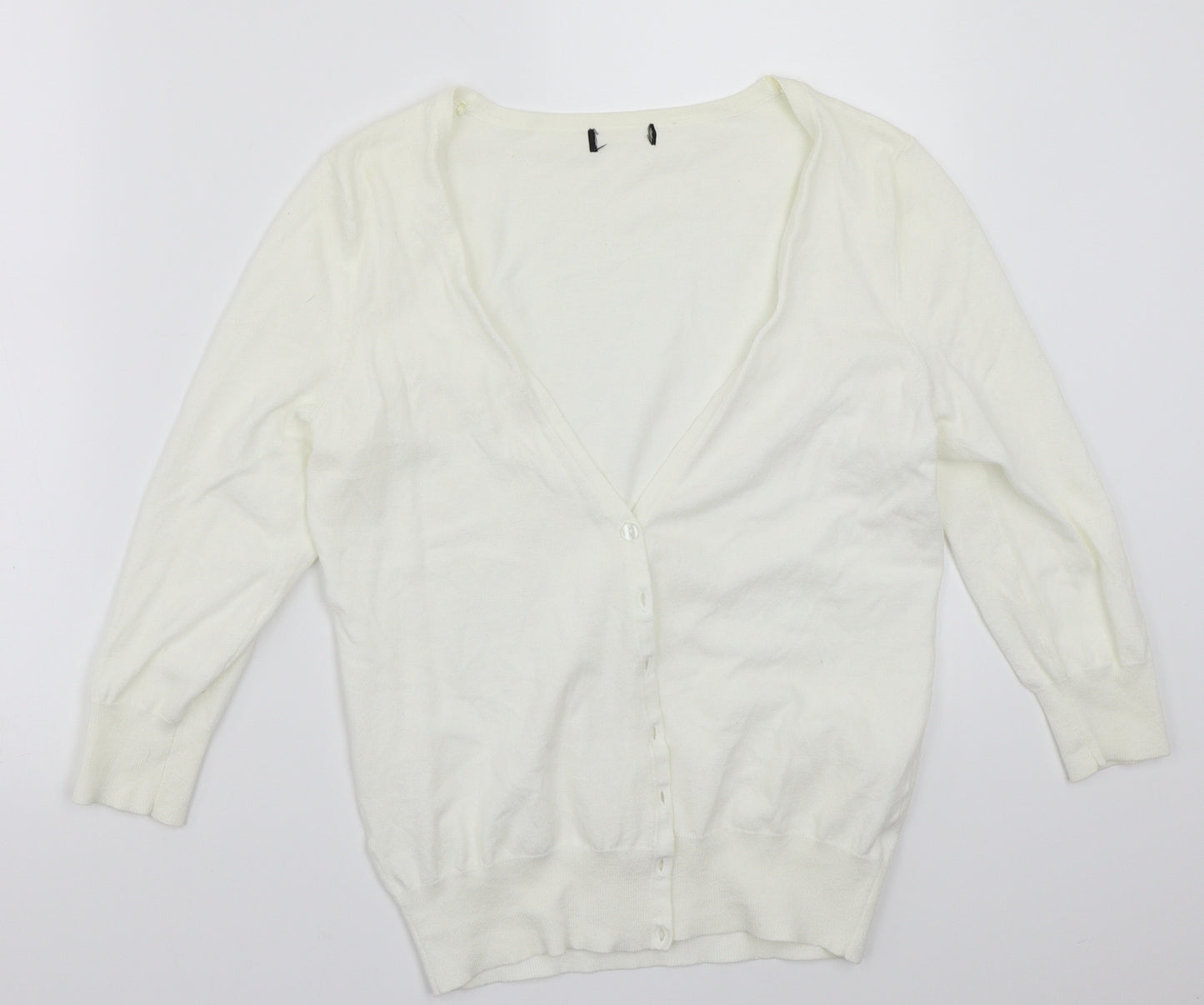 NEXT Womens White   Cardigan Jumper Size 12