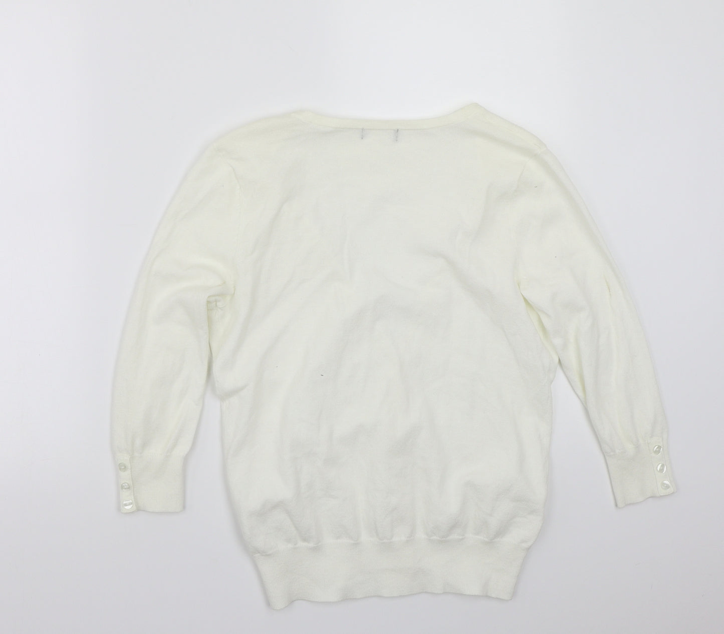 NEXT Womens White   Cardigan Jumper Size 12