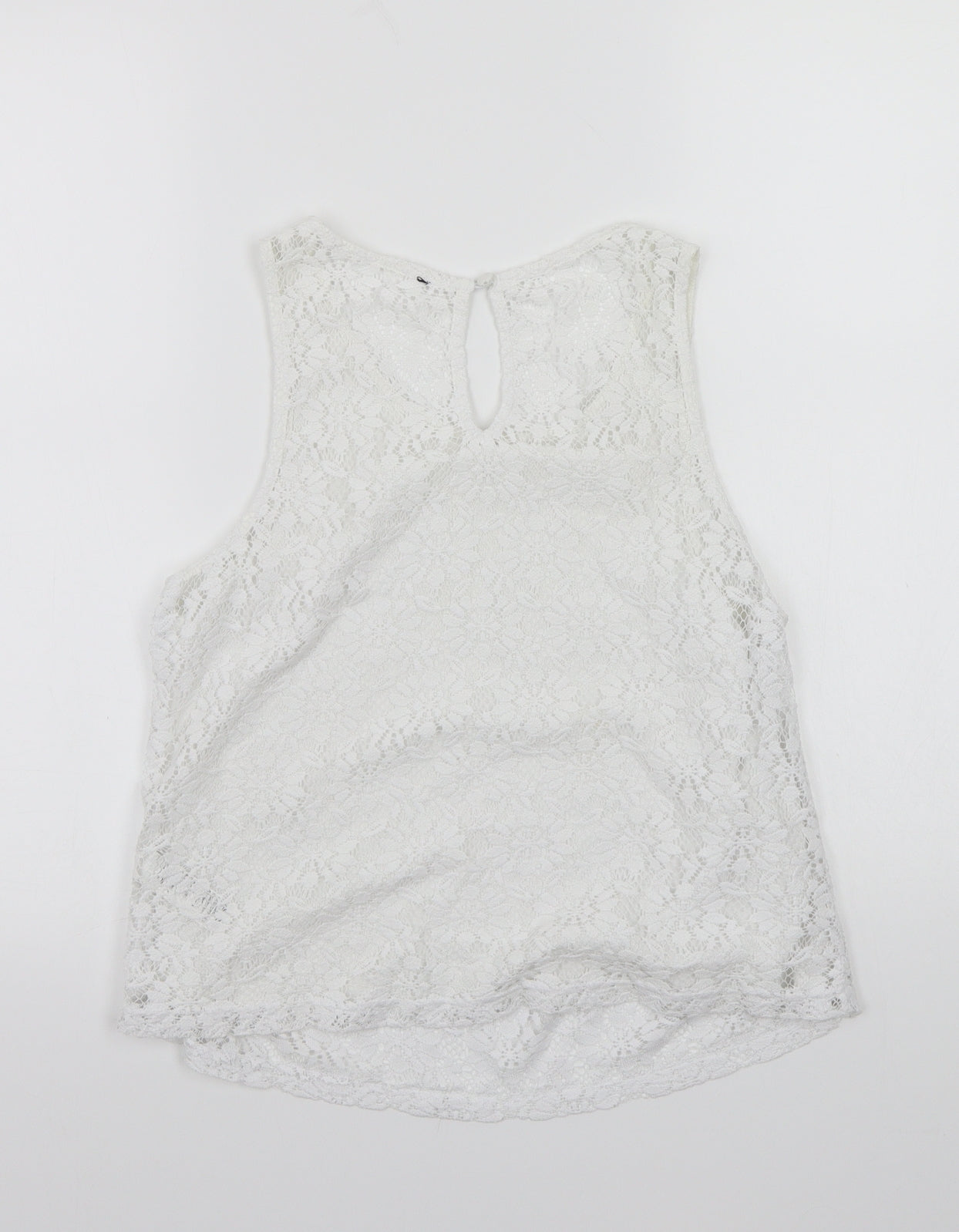 Topshop Womens White   Cropped T-Shirt Size 10