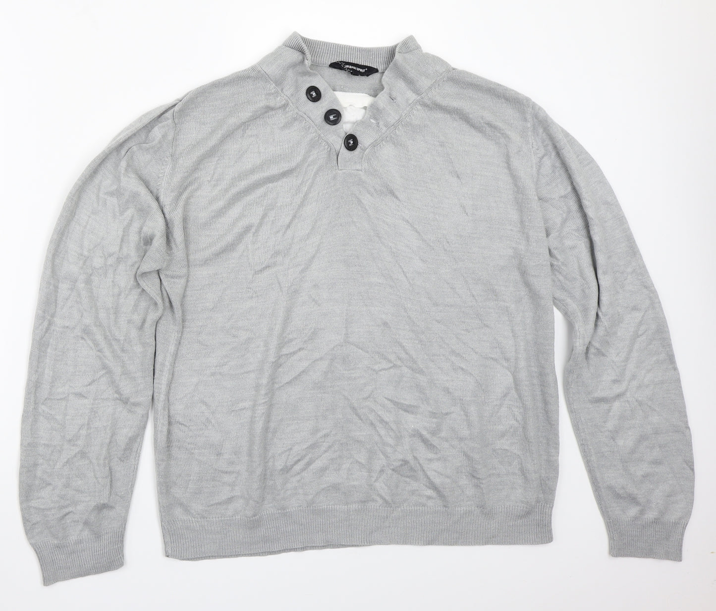 UrbanSpirit Mens Grey   Pullover Jumper Size L