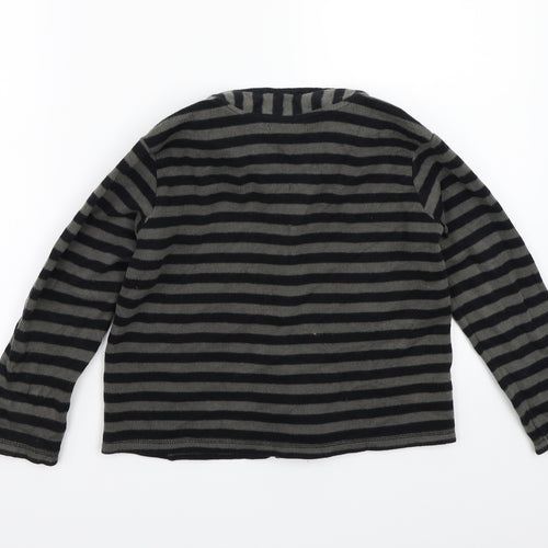 M&Co Boys Grey Striped  Jacket Coat Size 6-7 Years