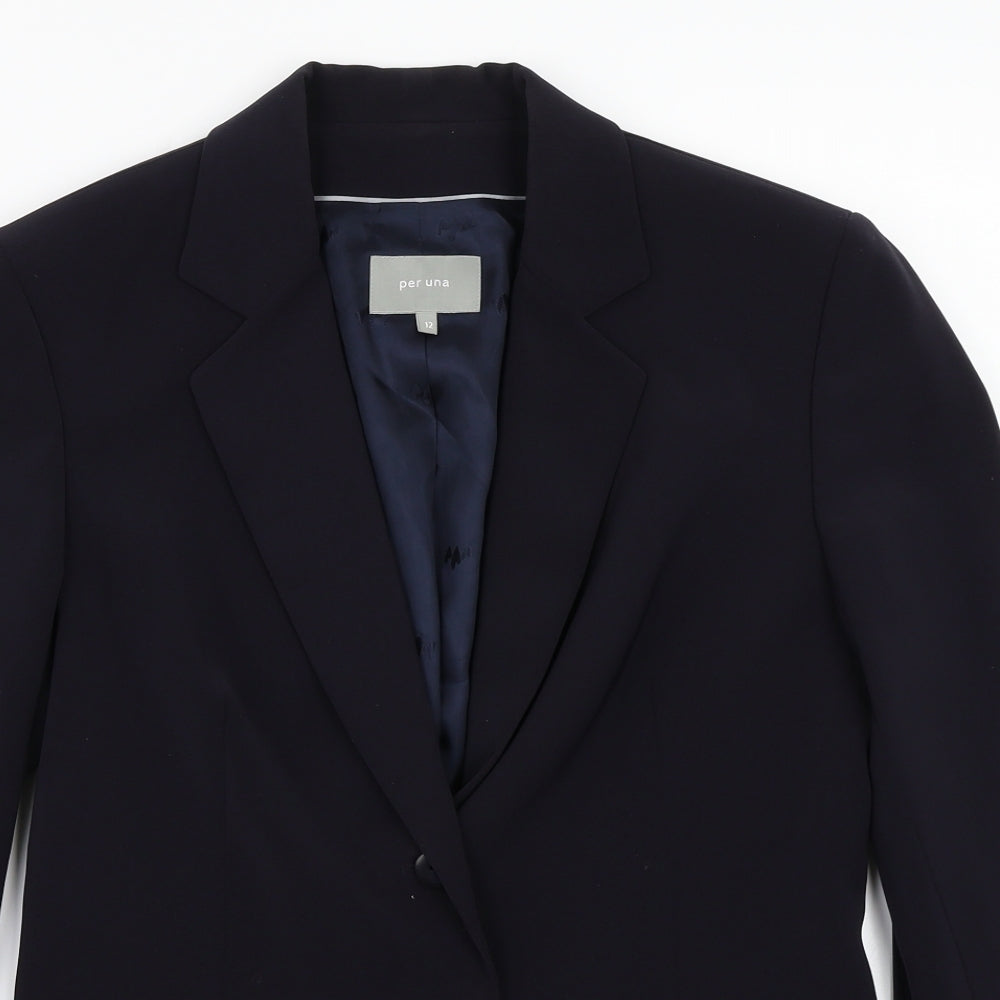 Per Una Womens Blue   Jacket Blazer Size 12