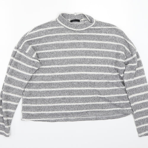 BDG Womens Grey Striped  Pullover Jumper Size M