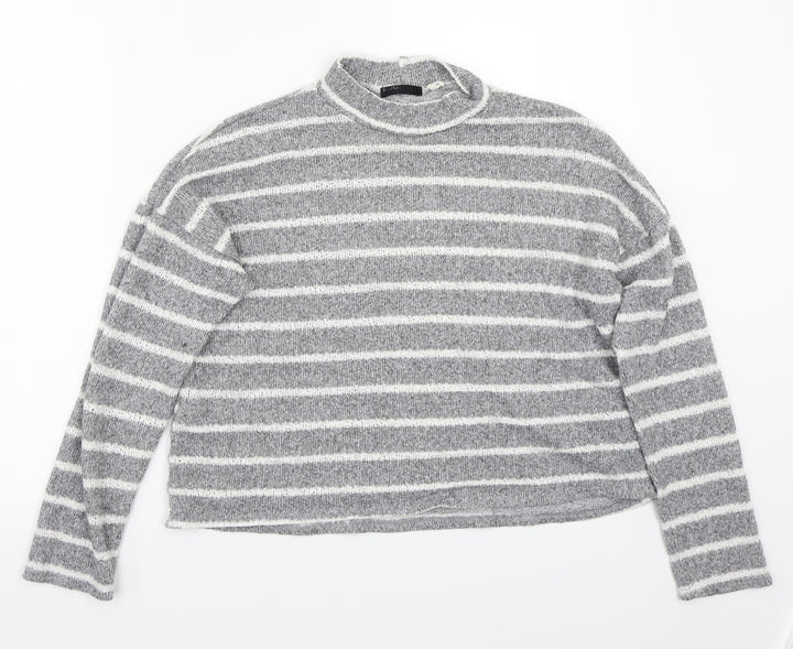 BDG Womens Grey Striped  Pullover Jumper Size M