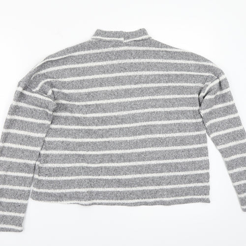 BDG Womens Grey Striped  Pullover Jumper Size M