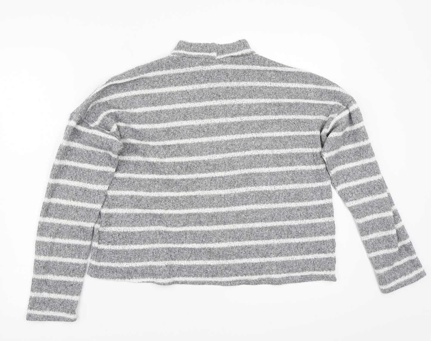 BDG Womens Grey Striped  Pullover Jumper Size M